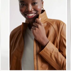 Quince -100% Leather Stand-Collar Jacket